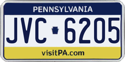 PA license plate JVC6205