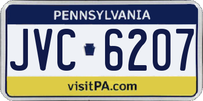 PA license plate JVC6207