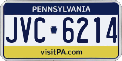 PA license plate JVC6214