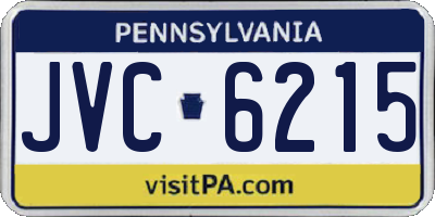 PA license plate JVC6215