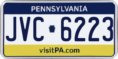 PA license plate JVC6223