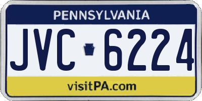 PA license plate JVC6224