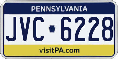PA license plate JVC6228
