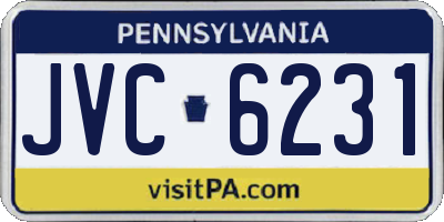 PA license plate JVC6231