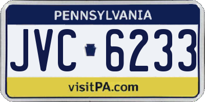 PA license plate JVC6233