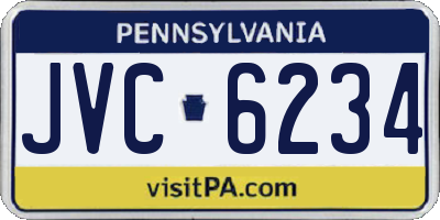 PA license plate JVC6234