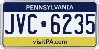 PA license plate JVC6235