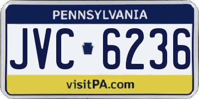 PA license plate JVC6236