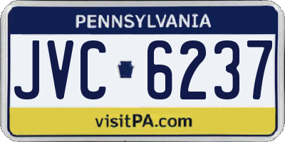PA license plate JVC6237