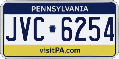 PA license plate JVC6254
