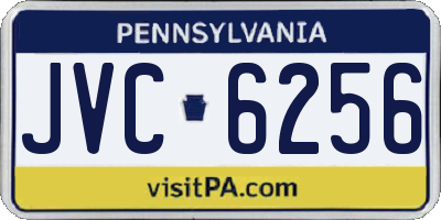PA license plate JVC6256