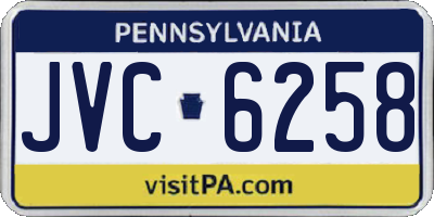 PA license plate JVC6258