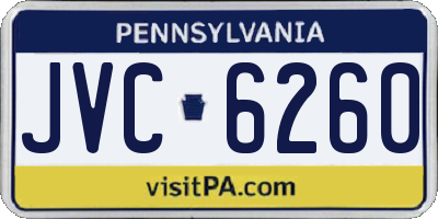 PA license plate JVC6260
