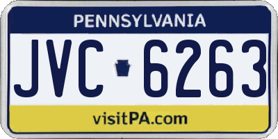 PA license plate JVC6263