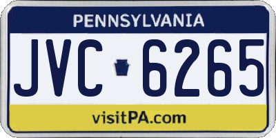 PA license plate JVC6265