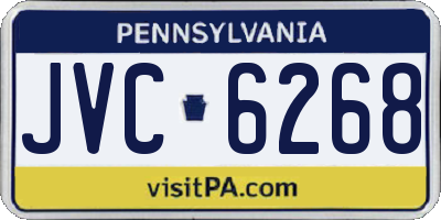 PA license plate JVC6268