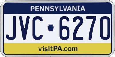 PA license plate JVC6270