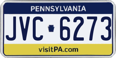 PA license plate JVC6273