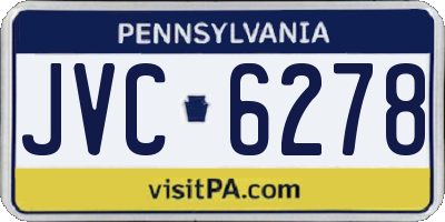 PA license plate JVC6278