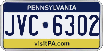 PA license plate JVC6302