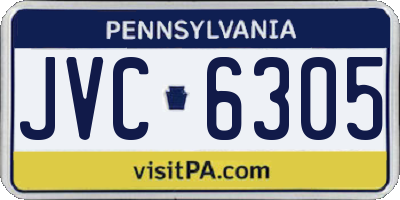 PA license plate JVC6305
