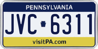 PA license plate JVC6311