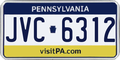 PA license plate JVC6312