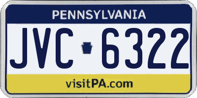 PA license plate JVC6322