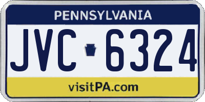 PA license plate JVC6324