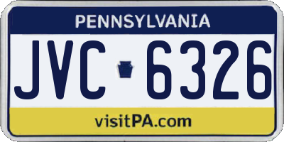 PA license plate JVC6326