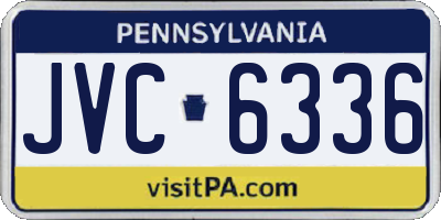 PA license plate JVC6336