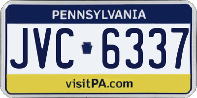 PA license plate JVC6337