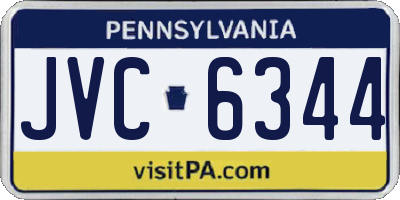 PA license plate JVC6344