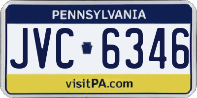 PA license plate JVC6346