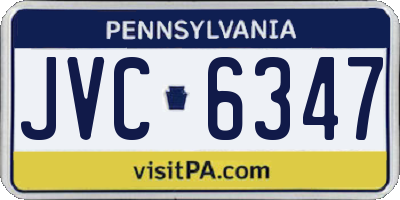 PA license plate JVC6347