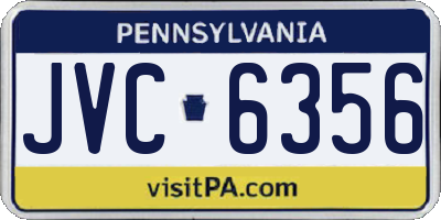 PA license plate JVC6356