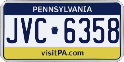 PA license plate JVC6358