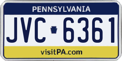 PA license plate JVC6361