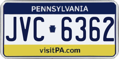 PA license plate JVC6362