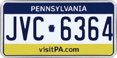 PA license plate JVC6364