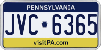 PA license plate JVC6365