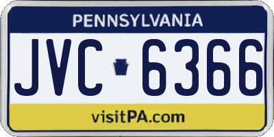 PA license plate JVC6366