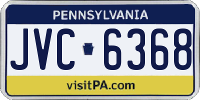 PA license plate JVC6368