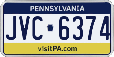 PA license plate JVC6374