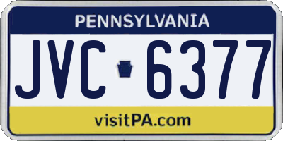 PA license plate JVC6377