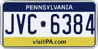 PA license plate JVC6384
