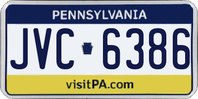 PA license plate JVC6386