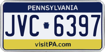 PA license plate JVC6397