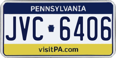 PA license plate JVC6406