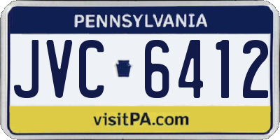 PA license plate JVC6412